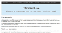 Desktop Screenshot of fotomozaiek.info